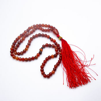 Tasbih Natural Crystal Red Carnelian Prayer Beads (6mm – 99 beads) Misbaha