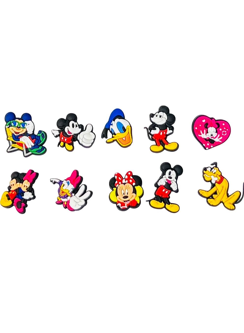 10Pcs Cute TV Festival Comedy Cartoons Characters Shoes Charms for Girl Woman Clog Slides Sandals Decorations Accessories for Bracelets Party Favors-Random