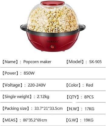 SOKANY Kitchen Electric Popcorn Machine (SK-905)