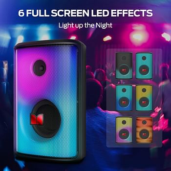 Monster Sparkle Bluetooth Speakers 80W, Powerful Sound and Punchy Bass, Full-Screen Colorful Lights, 24H Playtime, Bluetooth 5.3, Portable Wireless Speakers for Outdoor, Party