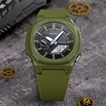 Skmei 2091 Sport Waterproof Digital Wrist Watches for Men Green