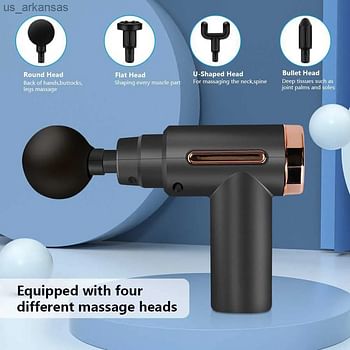 Portable Massage Gun Deep Tissue Muscle Electric Massager Pain Relief For Body Neck Back Relaxation Fitness Slimming Random color