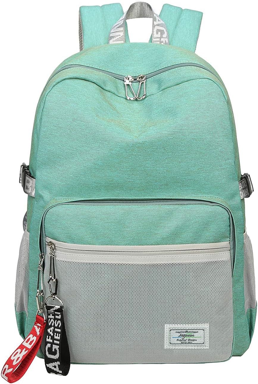 Classic Backpack Haversack Travel School Bag Student Simple Daypack Bookbag by Mygreen - Light Green