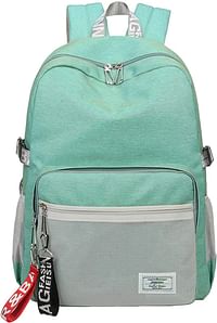 Classic Backpack Haversack Travel School Bag Student Simple Daypack Bookbag by Mygreen - Light Green