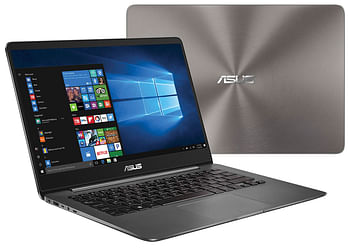 Asus ZenBook 14 UX430U- Intel Core i7-8550U Processor - 14 inch FHD (1920 x 1080) Nano Edge  Display - 16GB Ram - 512GB M.2 NVMe - Intel UHD Graphics 620 - English Backlit Keyboard - Finger Print - Win 11 Home - Slate Gray