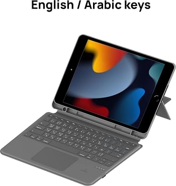 SMART Premium Wireless Keyboard CaseSMART Premium Wireless Keyboard Case for iPad 10.2'', Custome Gestures, iPadOS Shortcuts, Trackpad with customized Wake up/Sleep, Built in Kickstand, Pencil slot for iPad 10.2'', Custome Gestures, iPadOS Shortcuts, Trac