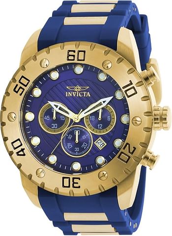 Invicta Men's Pro Diver Analog Display Quartz Blue Watch, Stainless Steel 20280