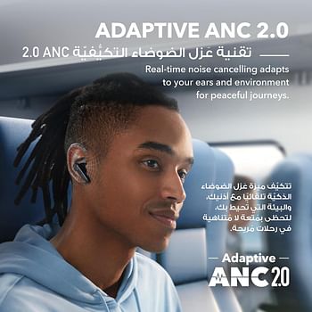 soundcore by Anker Liberty 4 NC Adaptive Noise Cancelling Earbuds 98.5% Noise Reduction to Ears and Environment Hi-Res Sound 50H Battery Wireless Charging Bluetooth 5.3