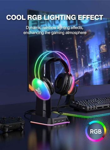 onikuma X25 Gaming Headset Over-Ear Gaming Wired Headphones with Mic for PS4/PS5/XOne/XSeries/NSwitch/PC - multicolor