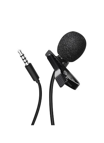 Microphone with 3.5mm audio connector with clip for easy installation