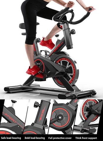 Fitness training equipment Home Fitness Cycling, Cardio Trainer Exercise Bikes Mute Spinning Bicycle with LCD Display Indoor Fitness Equipment