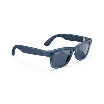 Rayban Meta Wayfarer Smart Sunglasses Matte Jeans Polar Dusty Blue