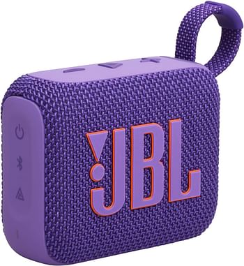 JBL Go 4 - Ultra-Portable Waterproof and Dustproof Bluetooth Speaker Big Pro Sound with punchy bass 7-Hour Built-in Battery Made in part with recycled materials - Purple