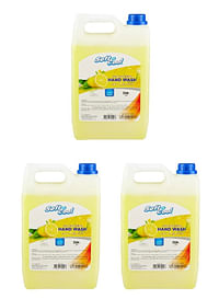 3 Pcs Soft n Cool Hand Wash Liquid Lemon 5L Antibacterial Moisturizing Hand Soap