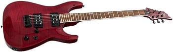 Esp Ltd - H200 Series Flamed Malpe See Thru Red Finish