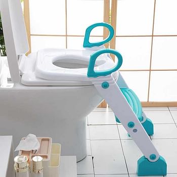 Children Baby Potty Toilet Seat Chair Trainer Training For Kids With Step Stool Ladder Random color