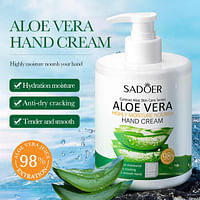 SADOER Vitamin C Whitening Hand Cream Aloe Vera Nourishing Anti-Crack Hand Moisturizer Skincare Hand Lotion 450g