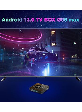 Smart TV Box G96max Android 13.0 (4G+64G) 8K Supported WiFi 6 Bluetooth Remote Control 8K Ultra HD TV Box