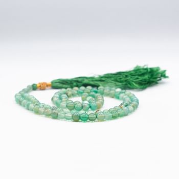 Tasbih Natural Crystal Green Jade Prayer Beads (6mm – 99 beads) Misbaha