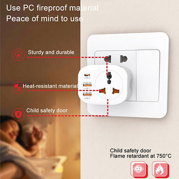 Earldom 4 in 1 Switch Power Socket SC17