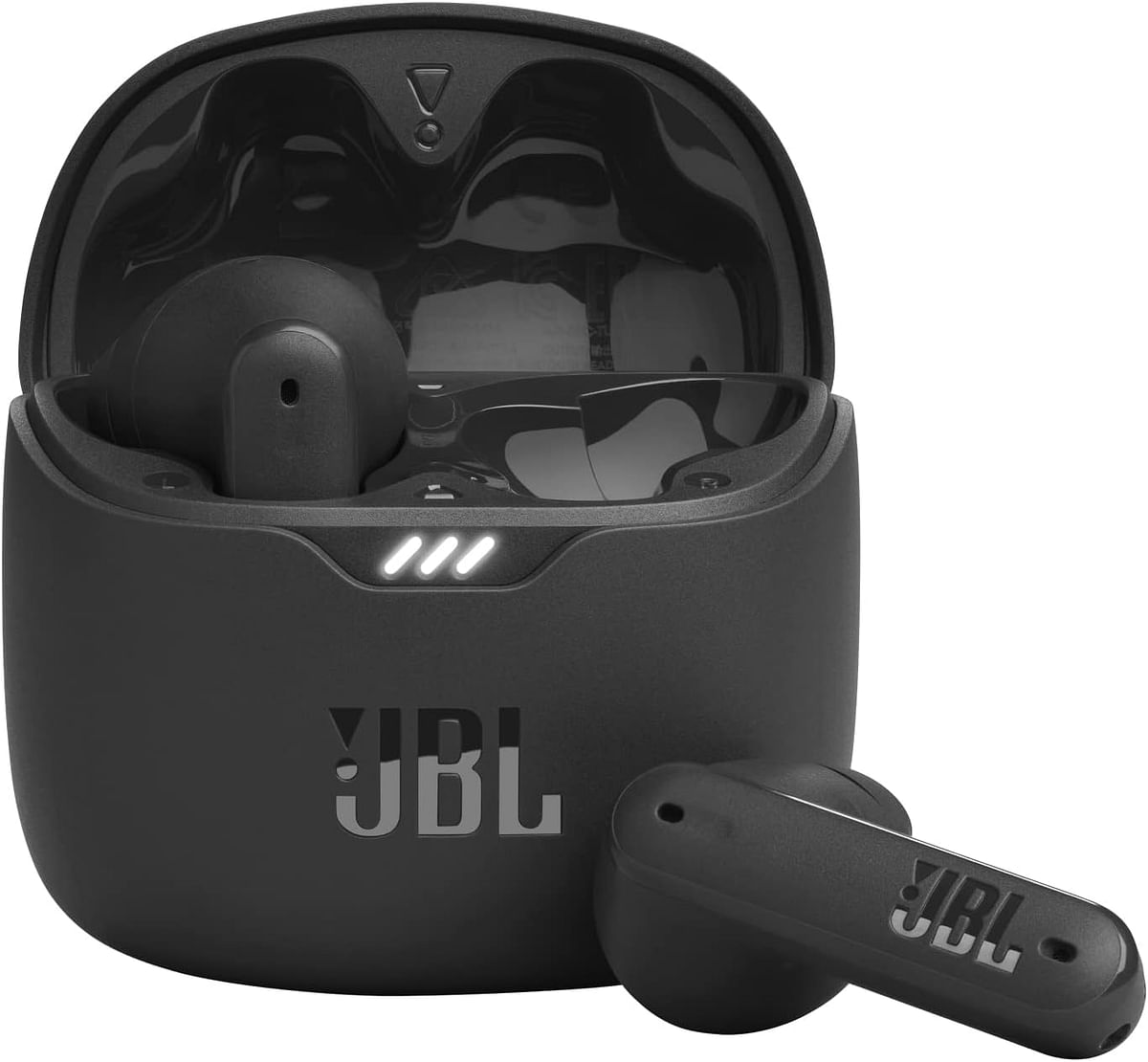 JBL Tune Flex True Wireless Noise Cancelling Earbuds, Pure Bass, ANC + Smart Ambient, 4 Microphones, 32H of Battery, Water Resistant & Sweatproof, Comfortable Fit  JBLTFLEXBLK - Black