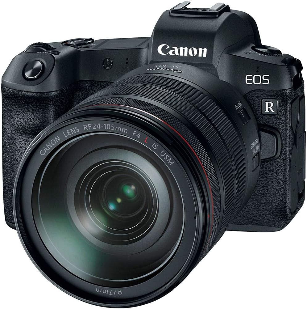 Canon Eos R With Rf 24-105Mm F4L Is USm Lens, Digital Full Frame Mirrorless Camera - Black