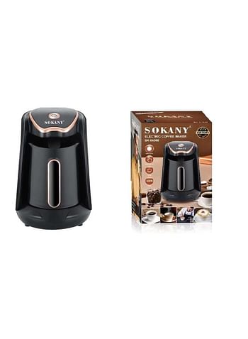 Sokany Turkish Coffee Maker, 250ml, 600 Watt, Black- SK-04008