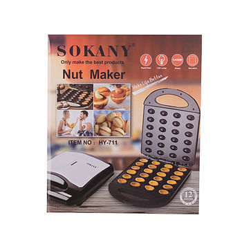 Sokany HY711 Non-Stick Surface Walnut Cookie Maker 24 Nuts Candy Maker Toaster Walnut Cookie Dough Maker