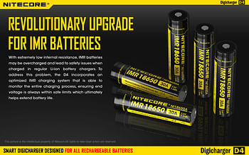 NITECORE D4 Digicharger for Rechargeable Battery with LCD Display