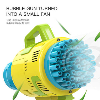 48 Holes Electric Space Rocket Bubble Gun Machine Toy With Light Automatic Making Bubbling Children Toys Random color