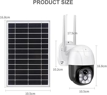 SolarXR 4G Sim Solar Outdoor CCTV Camera with Solar Panel, Support SD Card Up to 128 GB | Full Color in Low Light | Two Way Talk | Surveillance for Agriculture, Remote Area & Construction Site