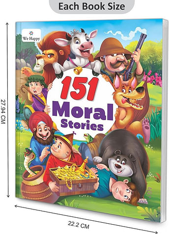 151 Moral and Bedtime Stories Book Creative Learning and Educational Reading Book for kids