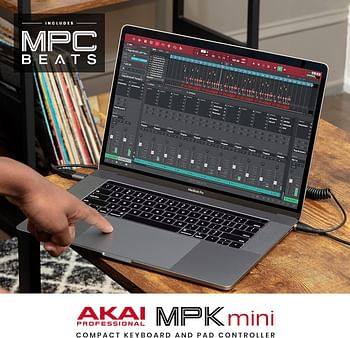 Akai Professional Mpk Mini Mk3 25 Key Usb Midi Keyboard Controller With 8 Backlit Drum Pads, 8 Knobs And Music Production Software Included Mpkmini3 - Grey