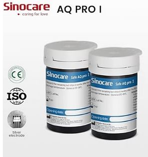 SINOCARE Test Strips for Safe AQ pro I (50 strips and 50 lancets)