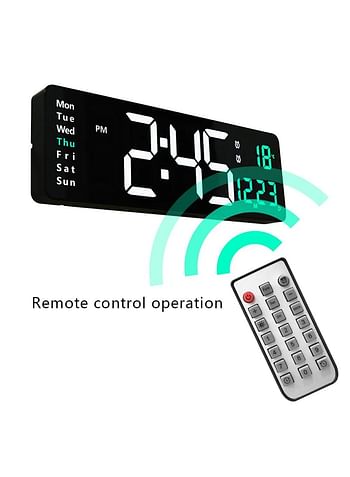 16-inch large screen function display clock, digital clock, simple living room wall clock