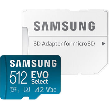 Samsung Micro SD Memory Card 512GB Evo Select With Adapter 160MB/S (MB-ME512SA/AM)