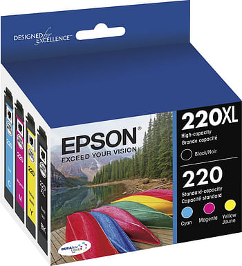 Epson 220 4 Pack Durabrite Ultra Ink Cartridge (T220XL-BCS)