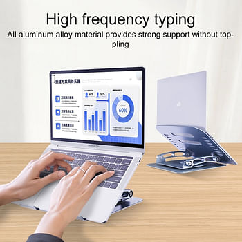 Aluminum Alloy Laptop Stand 360° Rotatable Notebook Holder Liftable Stand for PC Laptop Bracket Tablet Computer