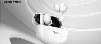 realme Buds Air 5 Wireless Earbuds with 50dB Active Noise Cancellation, 12.4mm Dynamic Bass Driver - Arctic White