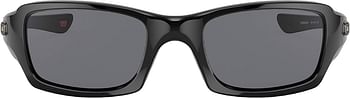 Oakley Men's Sunglasses Rectangular Fives Squared - Polished Black/Grey