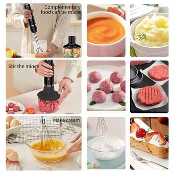 Sokany 2 Speed Hand Immersion 4 In 1 Blender Low- Noise, Beaker Chopper, Whisk Milk Frother, Egg Whisk Attachment - SK- 1721- 4