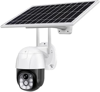 SolarXR 4G Sim Solar Outdoor CCTV Camera with Solar Panel, Support SD Card Up to 128 GB | Full Color in Low Light | Two Way Talk | Surveillance for Agriculture, Remote Area & Construction Site