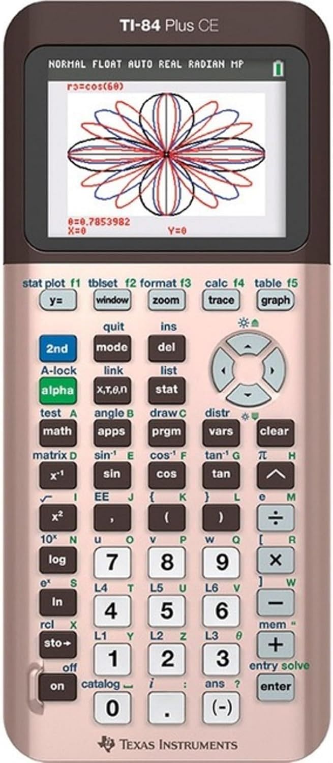 Texas Instruments Graphing Calculator (TI-84 Plus CE) Python Rose Gold