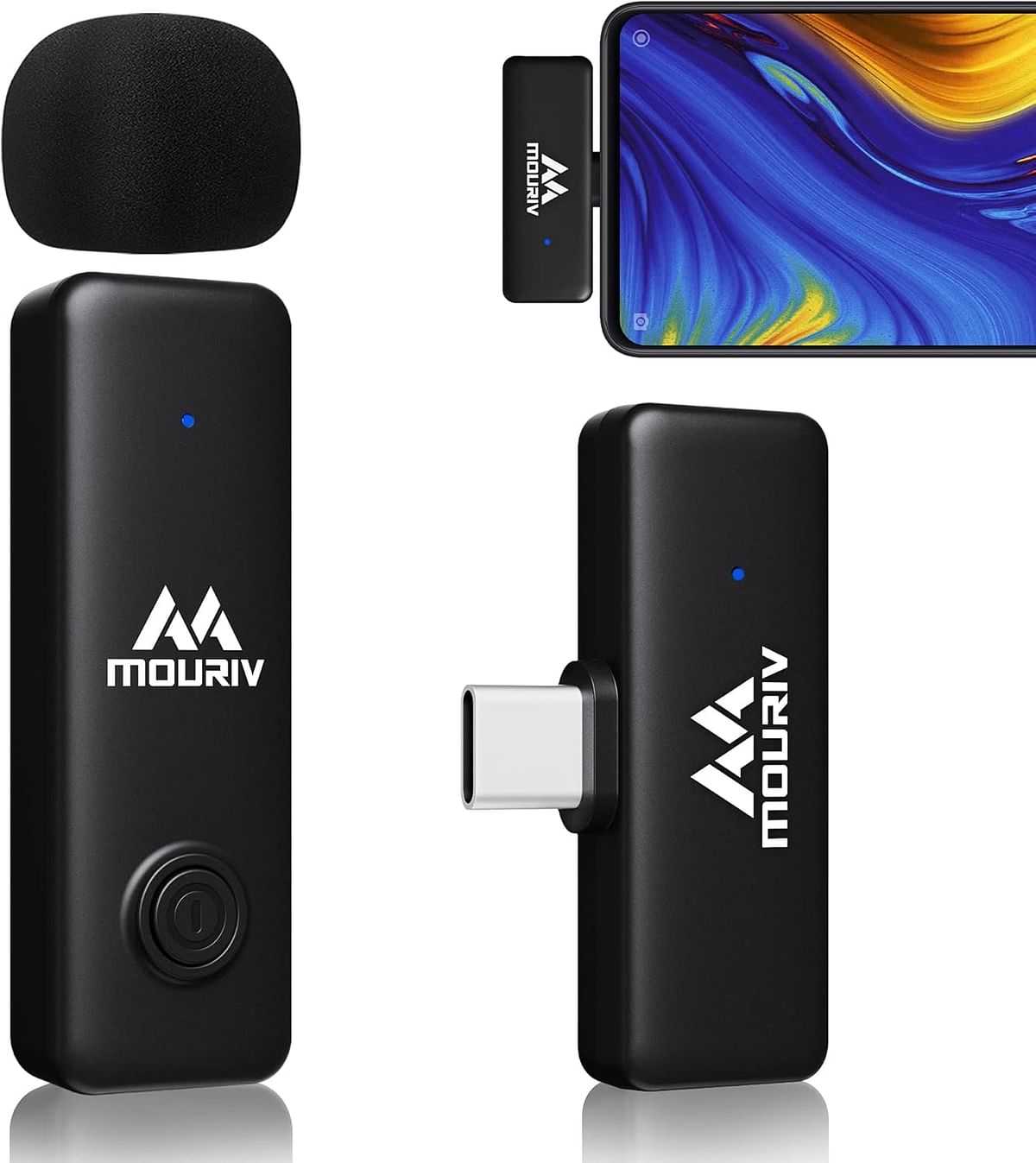 Mouriv 2.4GHZ Wireless Microphones for USB Type-C Android Devices System