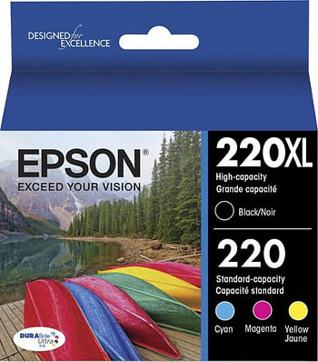 Epson 220 4 Pack Durabrite Ultra Ink Cartridge (T220XL-BCS)