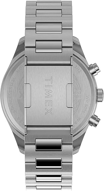 Timex Men's Chronograph Watch Waterbury with Stainless Steel Band TW2T70400 - Silver