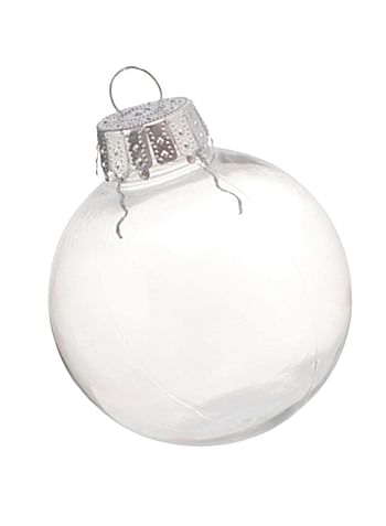 Clear Christmas Ball Ornaments Party Supplies for Bedroom Christmas 8Cm Argent