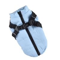 Hong Pet Chest Strap Cotton Coat - Blue Small