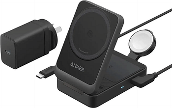 Anker Maggo Foldable 3 in 1 Wireless Charging Station (B2557J11-1) Black