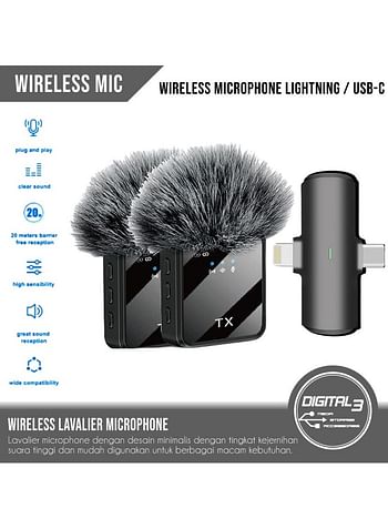 Wireless Microphone Kit 2 in 1 Crystal-Clear Audio for All Your Needs